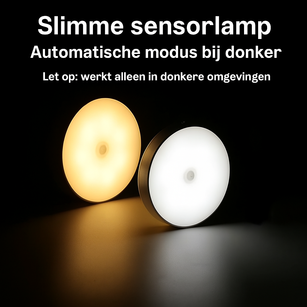 SenseGlow™ LED Bewegingssensor Nachtlamp – Slim, Oplaadbaar & Draagbaar