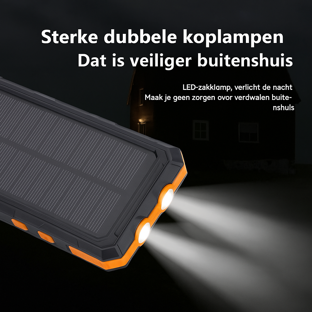 SolarCharge™ Draagbare Powerbank – Opladen met Zonne-energie