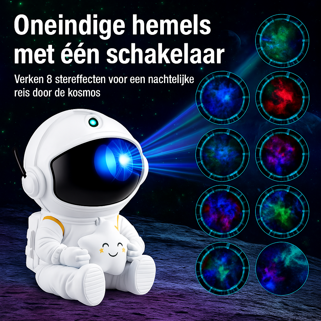 AstroGlow™ Sterrenhemel Projector met Astronaut Design
