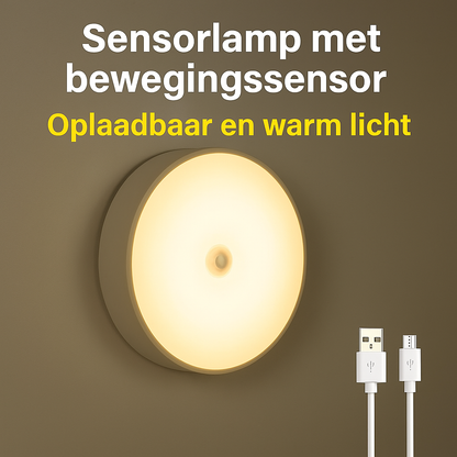 SenseGlow™ LED Bewegingssensor Nachtlamp – Slim, Oplaadbaar & Draagbaar