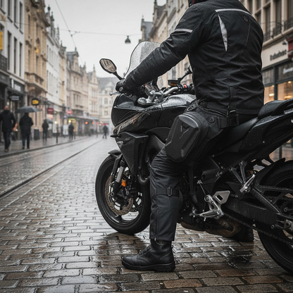 Antwerp motorcycle rain