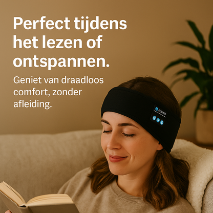 Bluetooth slaap-hoofdband ideaal voor lezen of ontspannen.