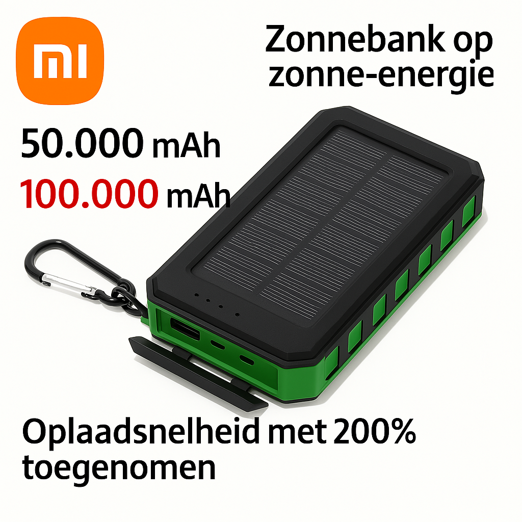 SolarCharge™ Draagbare Powerbank – Opladen met Zonne-energie