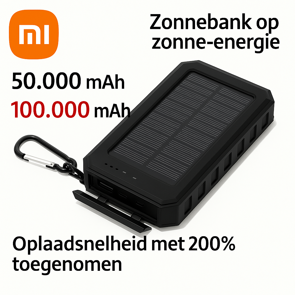 SolarCharge™ Draagbare Powerbank – Opladen met Zonne-energie